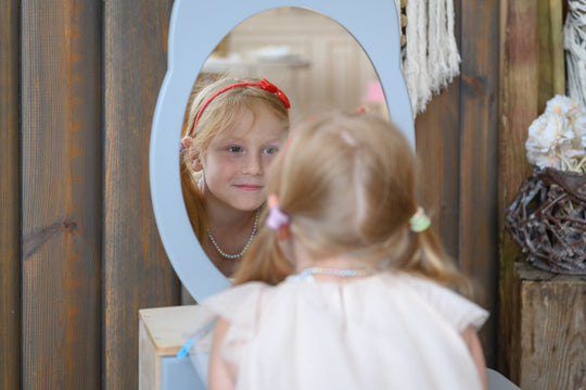 Prinsessen Kaptafel Set met spiegel en stoel - Kroon