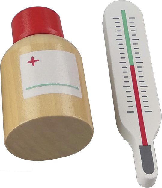 Houten doktersgereedschapsset