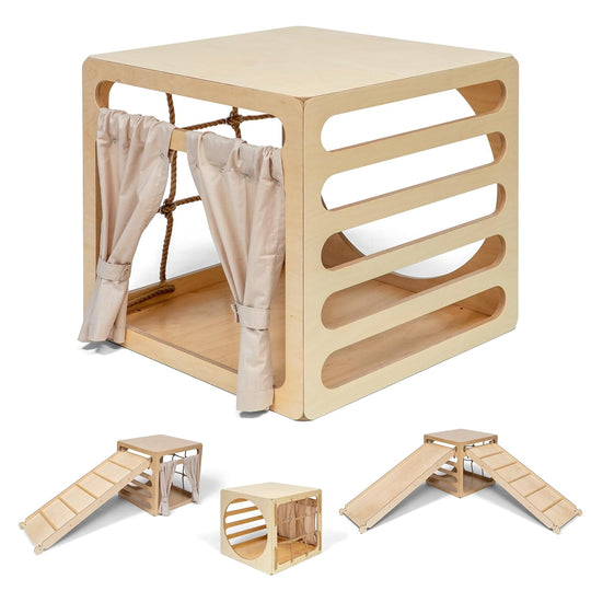 CUBITRI® Klimspeelkubus met touwvenster