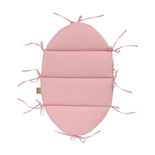 Baby Nest With Braided Bumper - Powder Pink